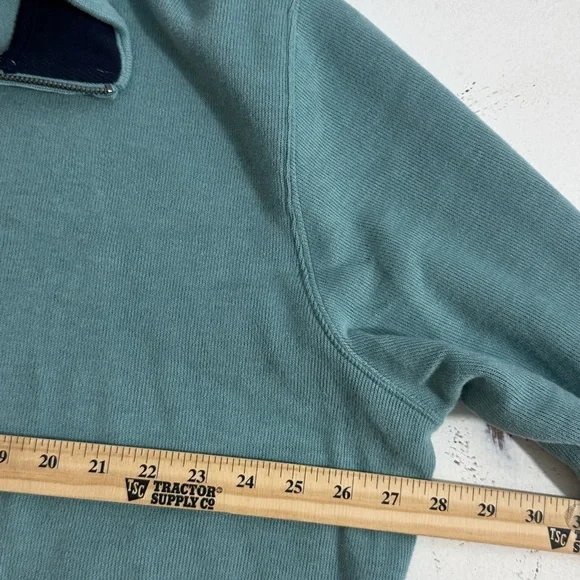Lands End Blue green Men's 1/4 Zip-Up Sweater size XXL (G-36) - Picture 7 of 7